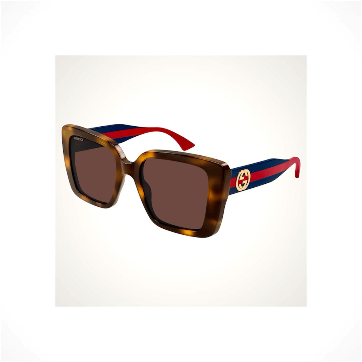 Gucci GG1861S 002 women's brown tortoise oversized square sunglasses