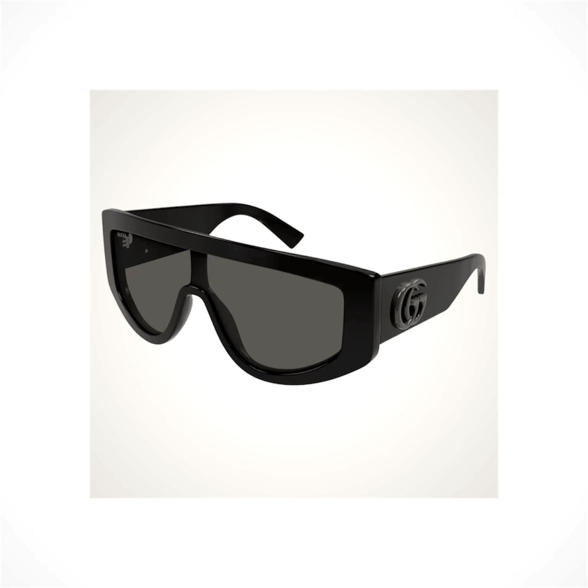 Gucci GG1950S 001 unisex black oversized shield sunglasses