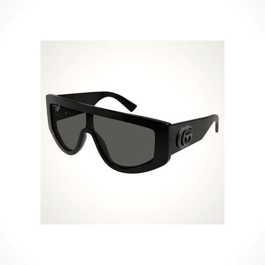 Gucci GG1950S 001 unisex black oversized shield sunglasses
