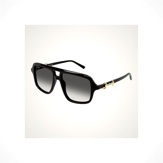 Gucci GG2052S 001 women's black oversized navigator sunglasses