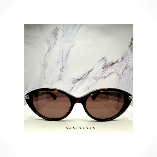 Gucci GG2110S 002 women's brown tortoise cat eye sunglasses
