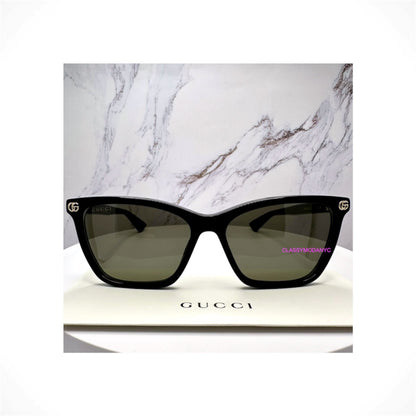 Gucci GG2111S 001 women's black square sunglasses
