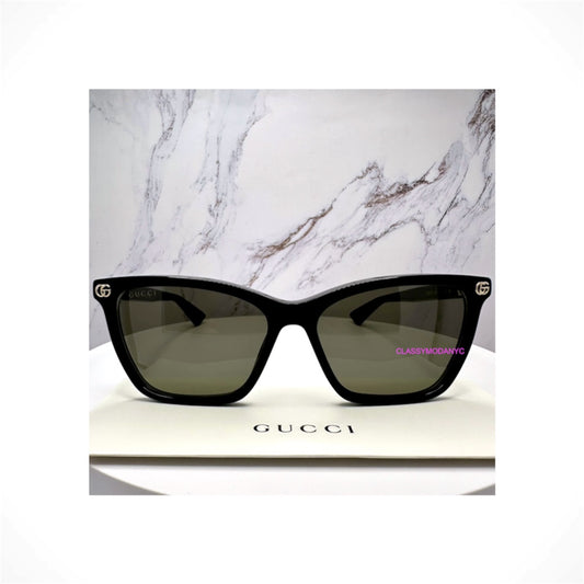 Gucci GG2111S 001 women's black square sunglasses