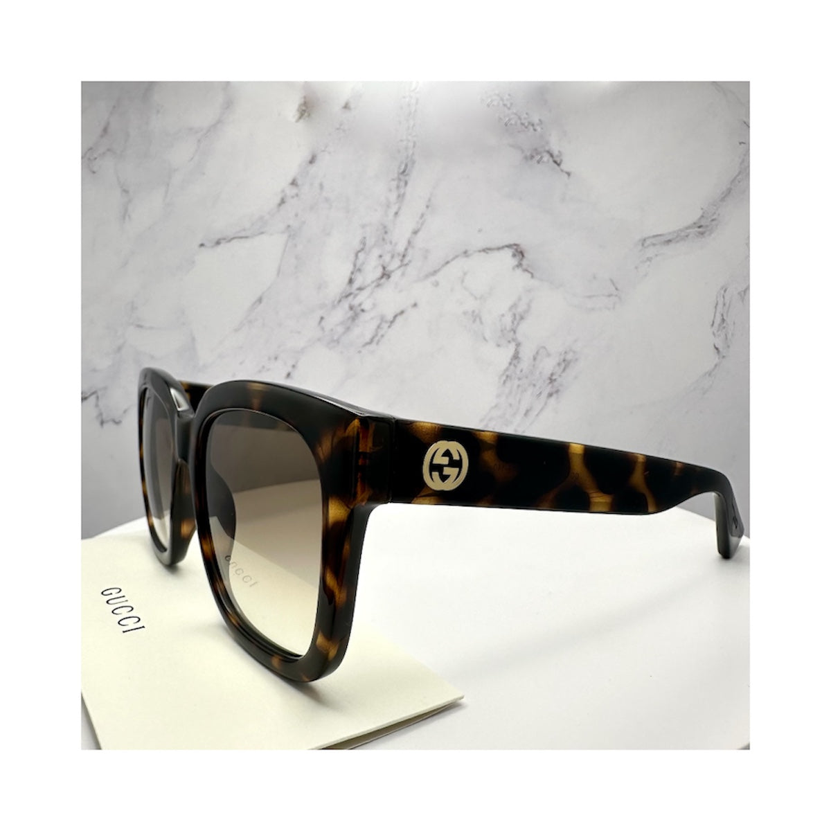 Gucci Sunglasses GG1338S 003 brown square tortoise 
