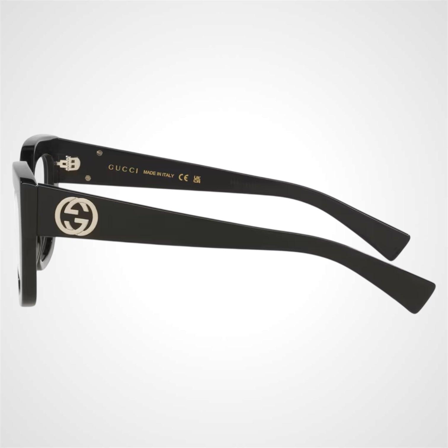 Gucci GG18470 001 black cat eye women's eyeglasses side view