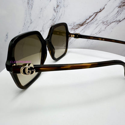 Gucci sunglasses GG1072S 002 brown tortoise for women 