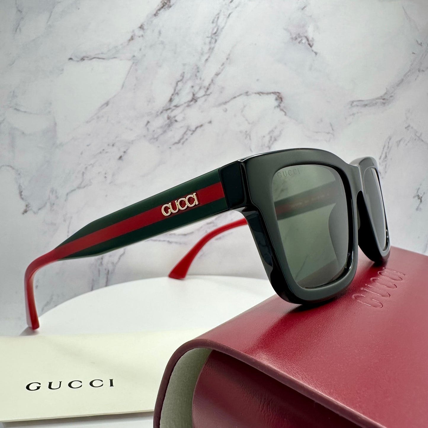 GUCCI Sunglasses GG1869S 001 Black Gold Square