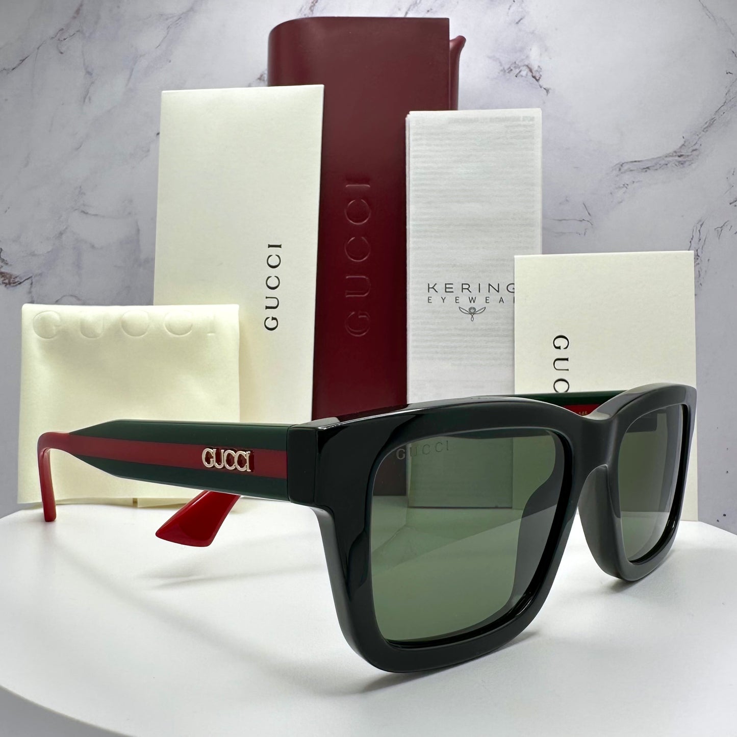 GUCCI Sunglasses GG1869S 001 Black Gold Square