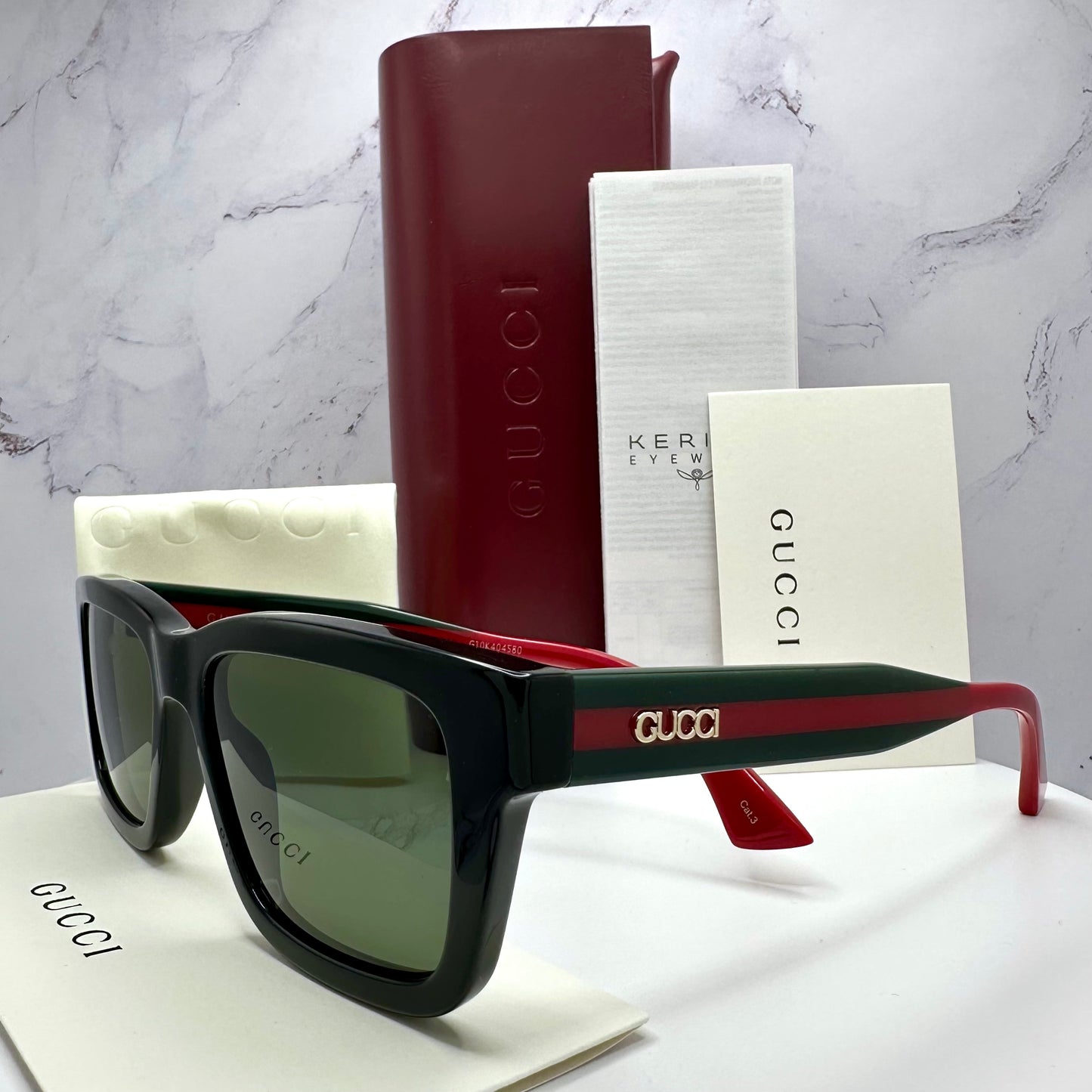 GUCCI Sunglasses GG1869S 001 Black Gold Square