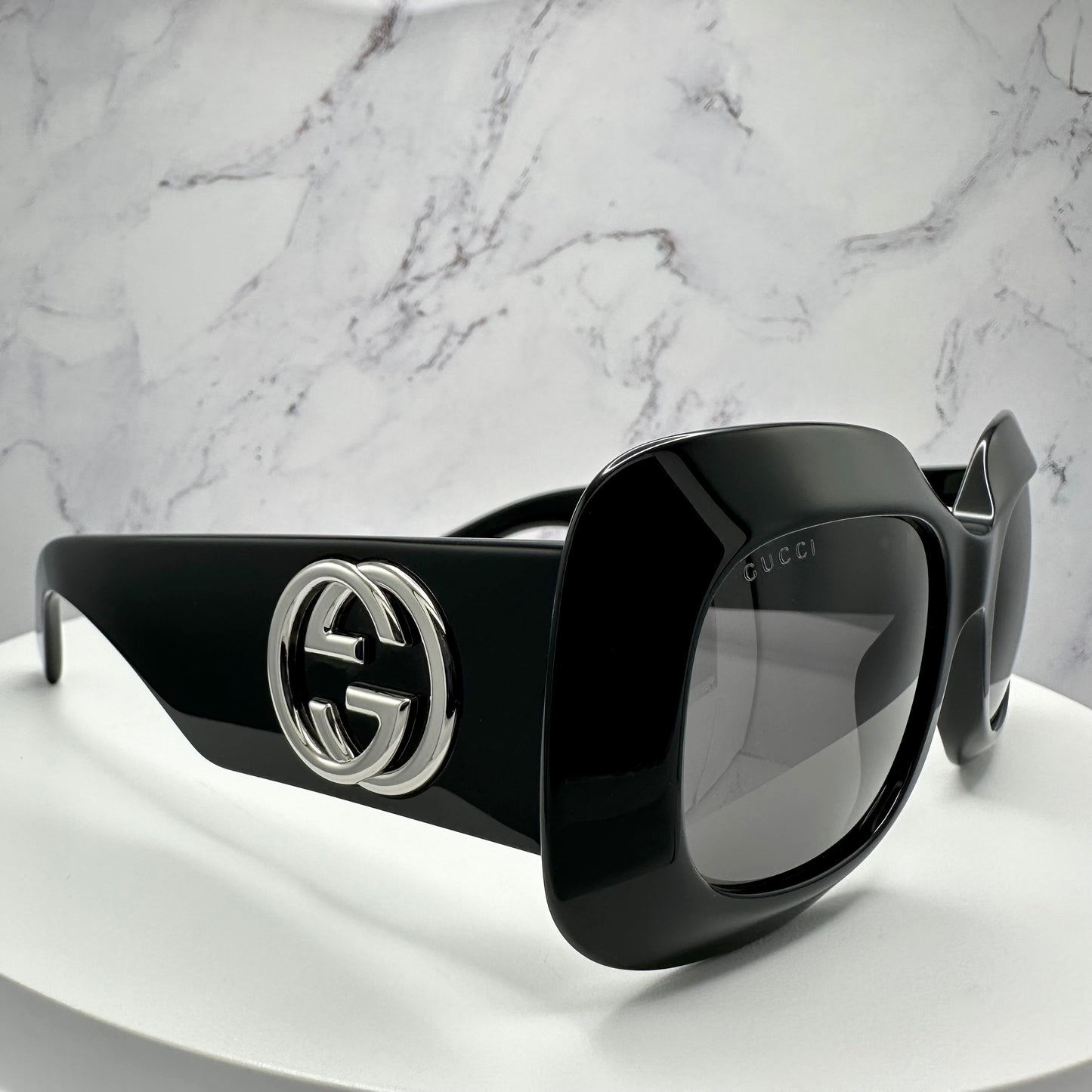 GUCCI Sunglasses Black Silver GG Logo GG1695S 001