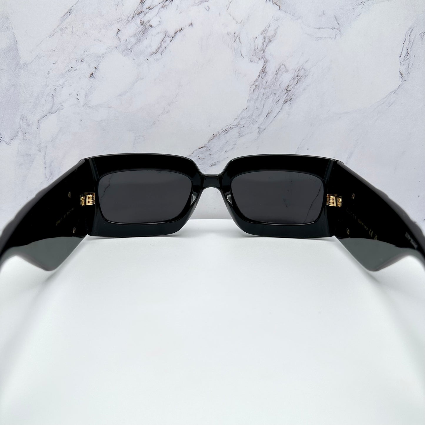 Gucci Sunglasses GG0811S Black Gold GG Logo Signature Matelassé