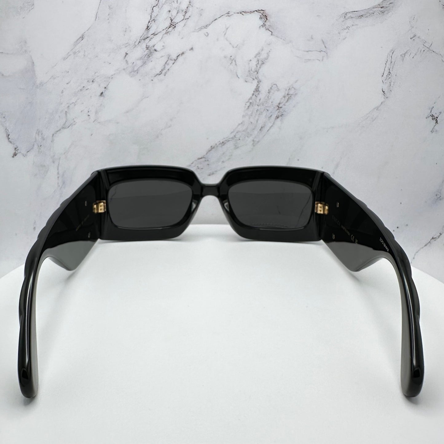 Gucci Sunglasses GG0811S Black Gold GG Logo Signature Matelassé