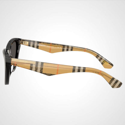 Burberry BE4436U 418887 brown check arm sunglasses