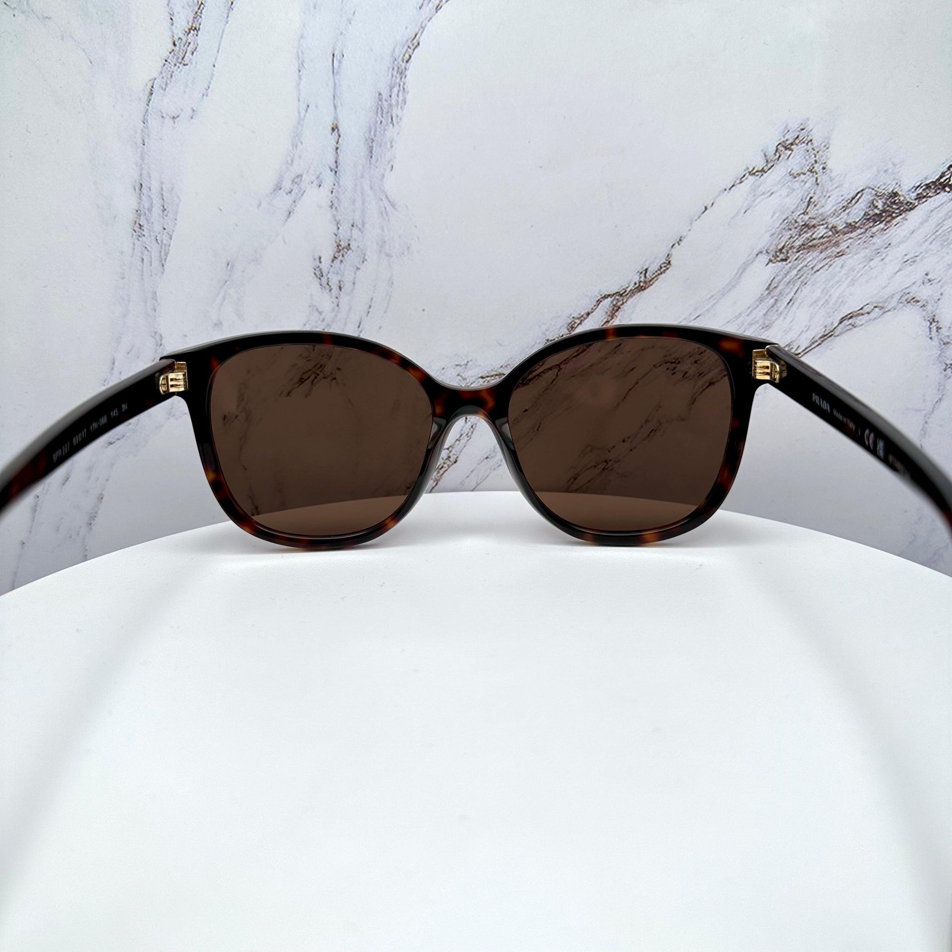 Prada 0PR22ZS 17N06B brown tortoise sunglasses back view