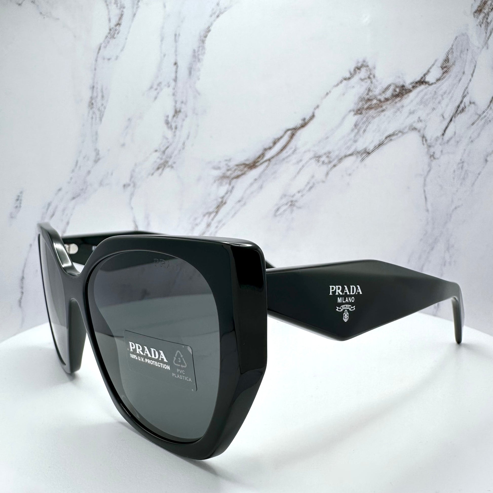 Prada Sunglasses SPR19Z Black Symbole Logo