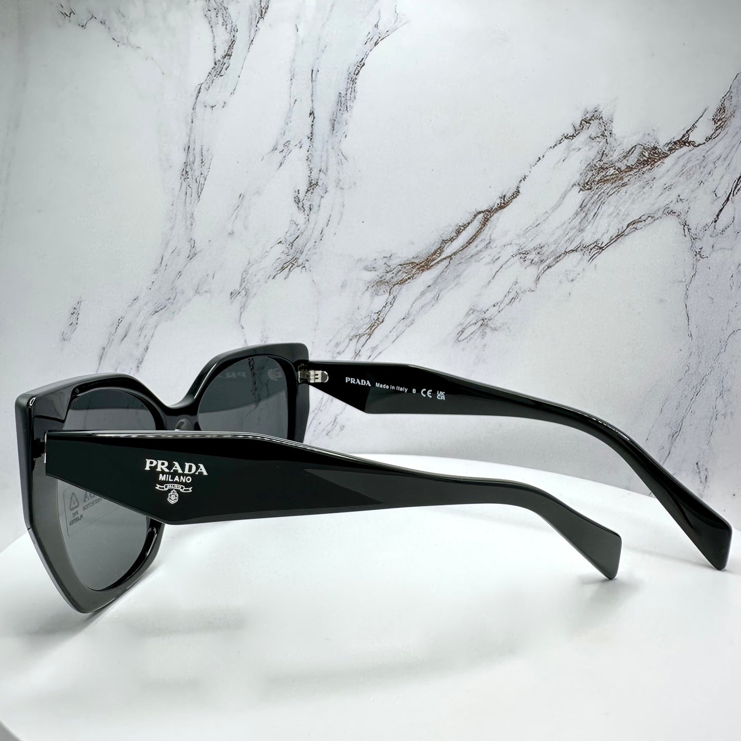 Prada Sunglasses SPR19Z Black Symbole Logo