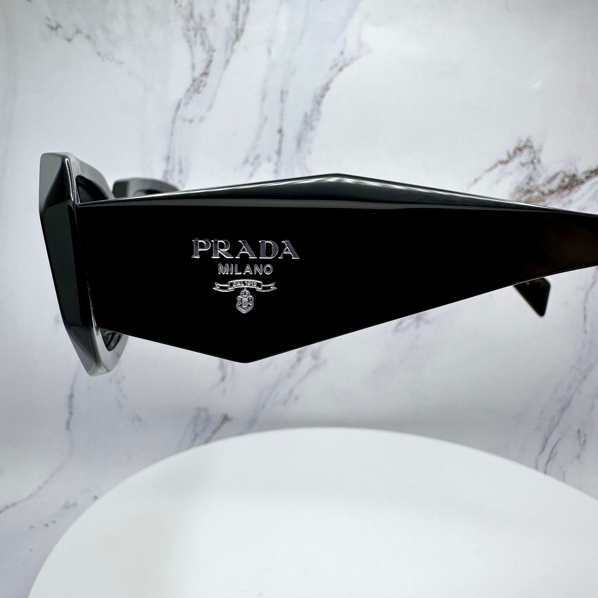 PRADA Symbole Rectangular Sunglasses PR17WS 49mm Black