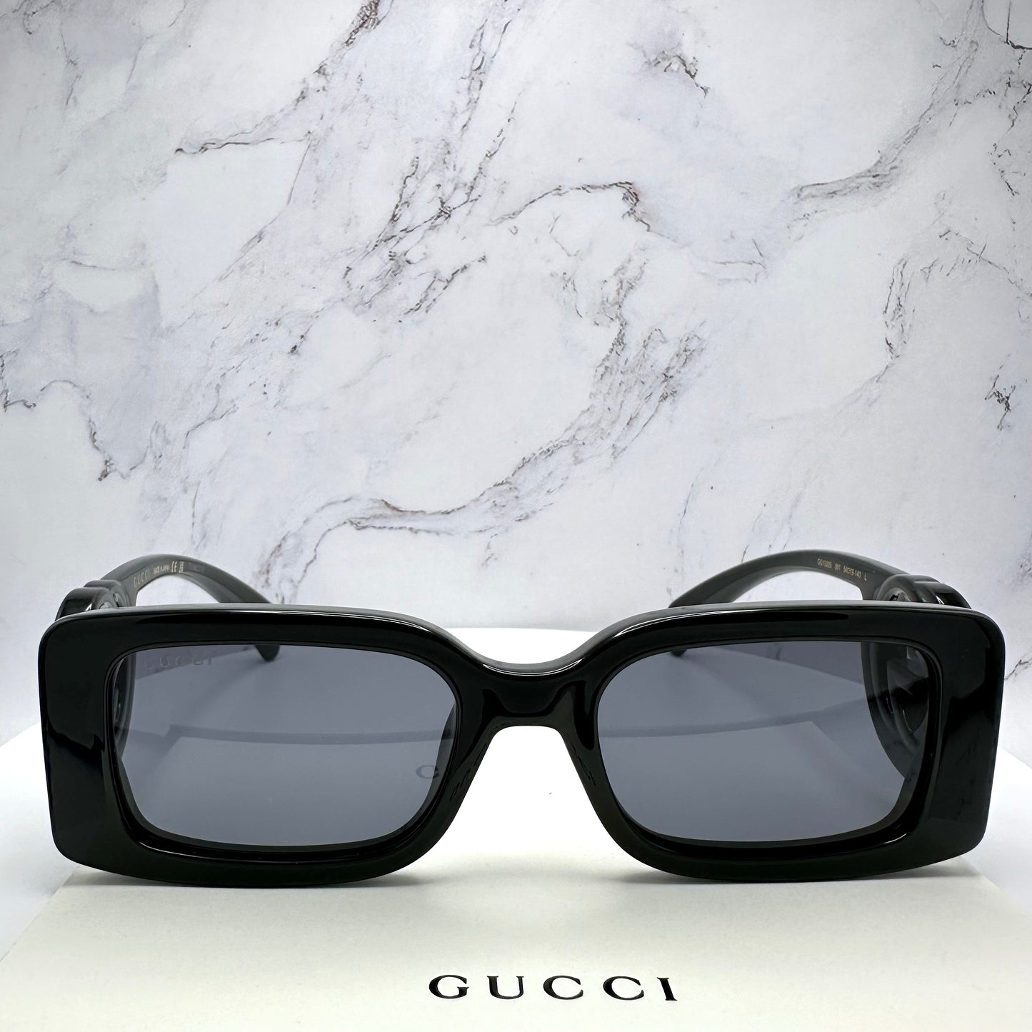 GG1325S 001 Gucci Sunglasses Rectangle Square GG Logo 