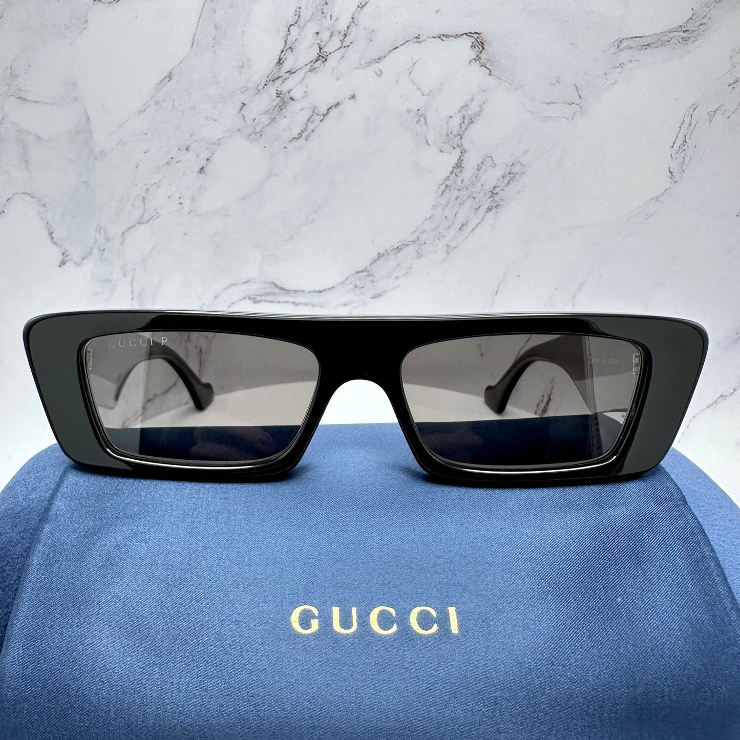 GG1331S 002 Gucci Sunglasses Rectangle Polarized 