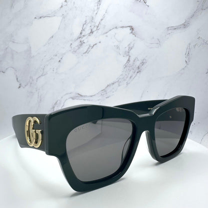 GUCCI GG1422S 001 black gold cat eye women's sunglasses