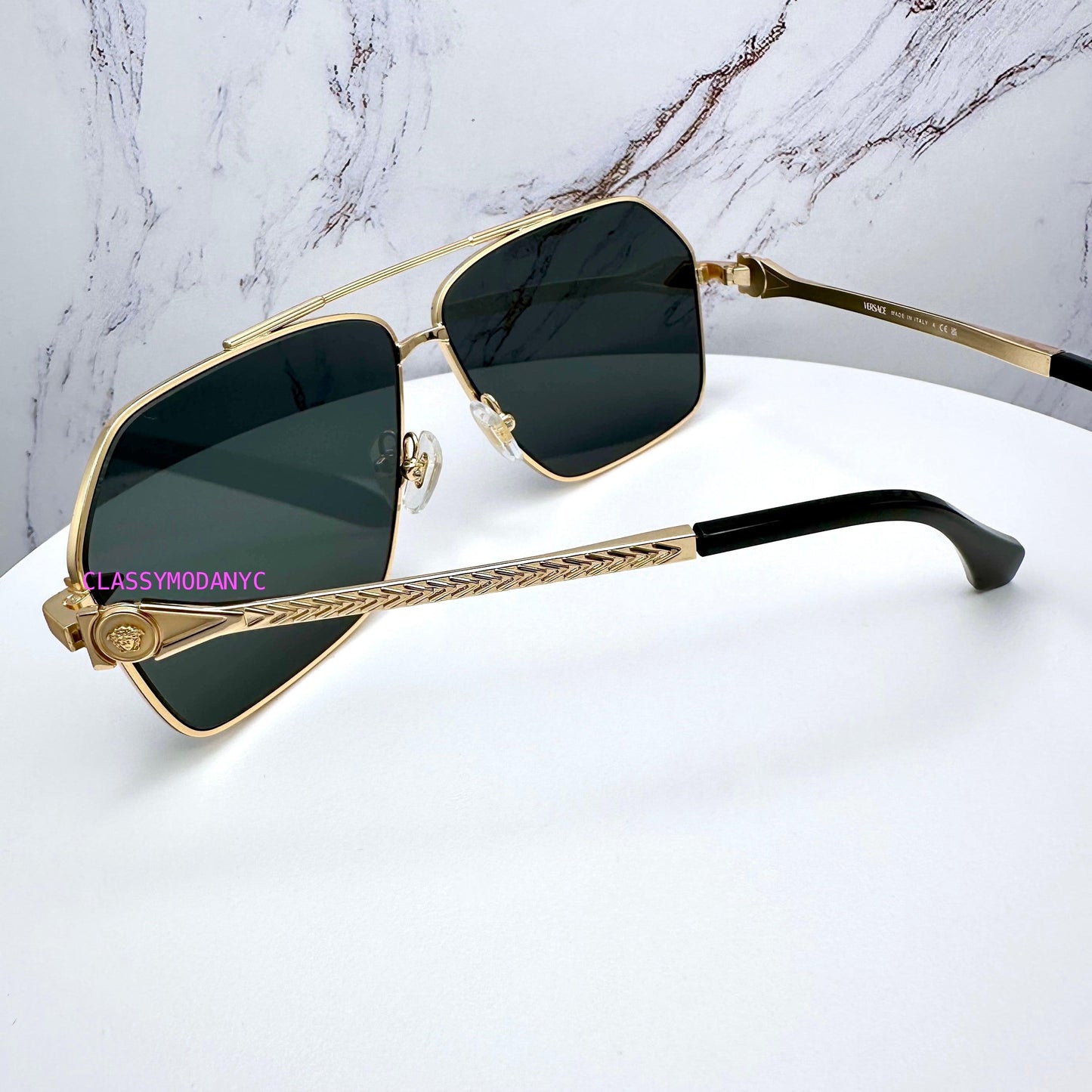 VERSACE 0VE2284 100287 gold metal men's sunglasses
