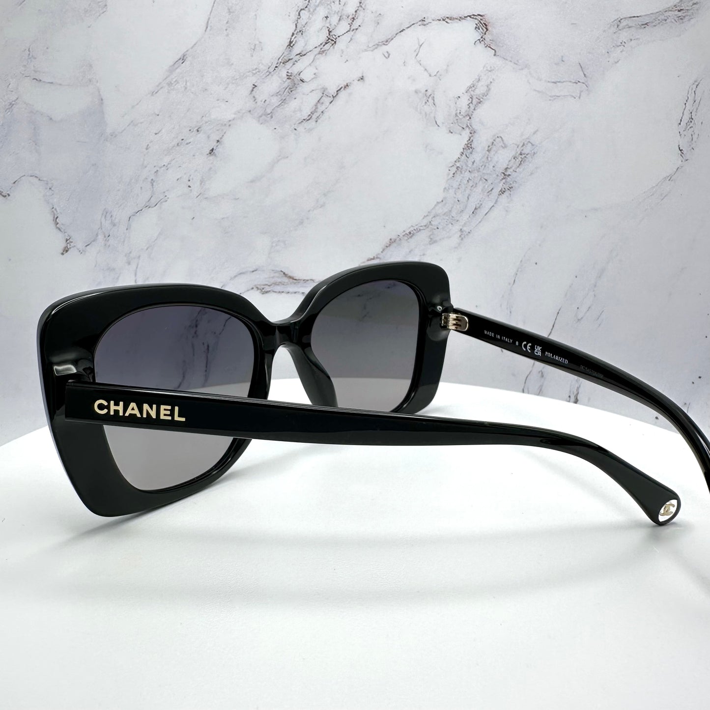 CHANEL Sunglasses Polarized Black Square Butterfly CH5504