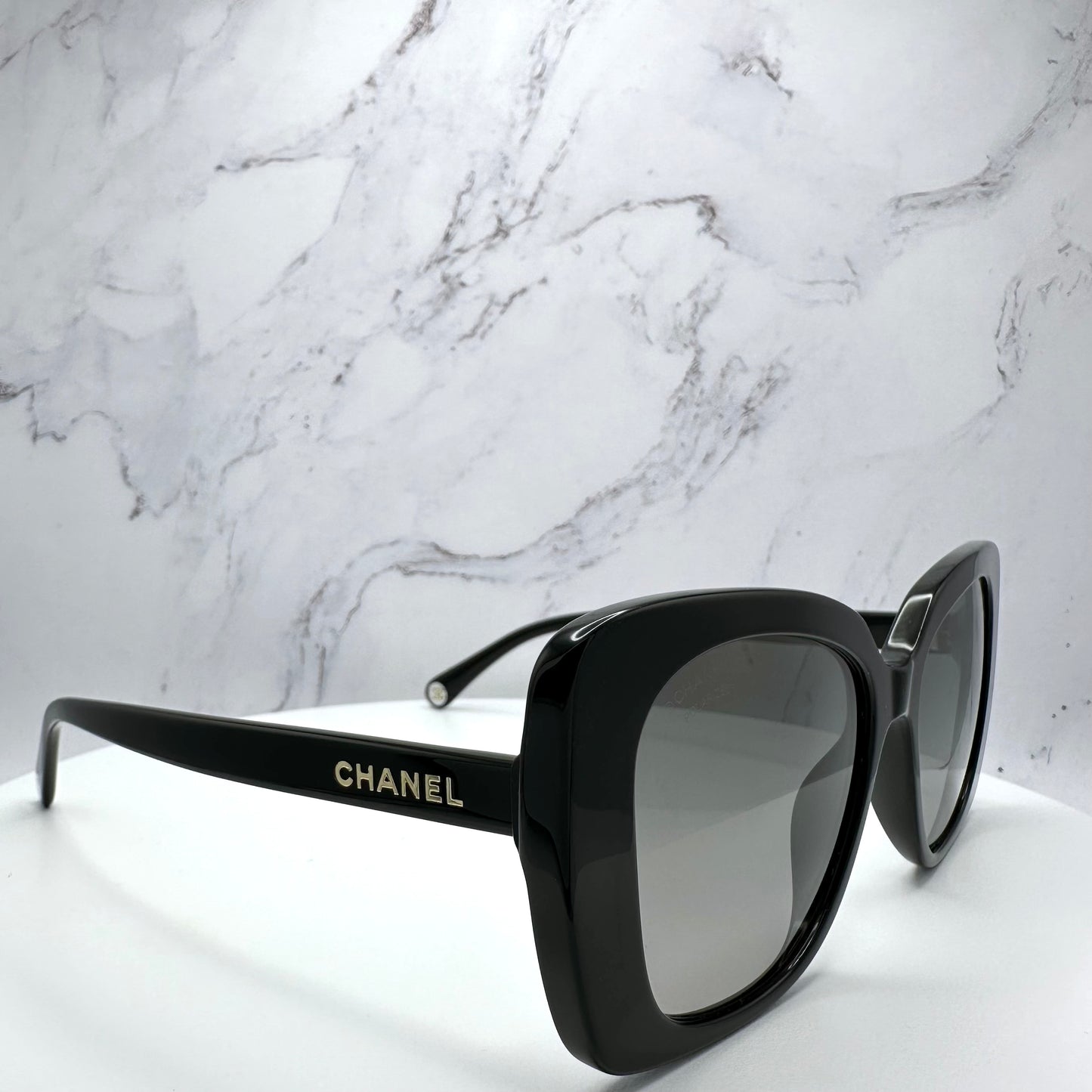 CHANEL Sunglasses Polarized Black Square Butterfly CH5504