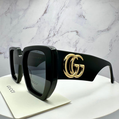 Gucci GG0956S 003 black acetate women's sunglasses side view