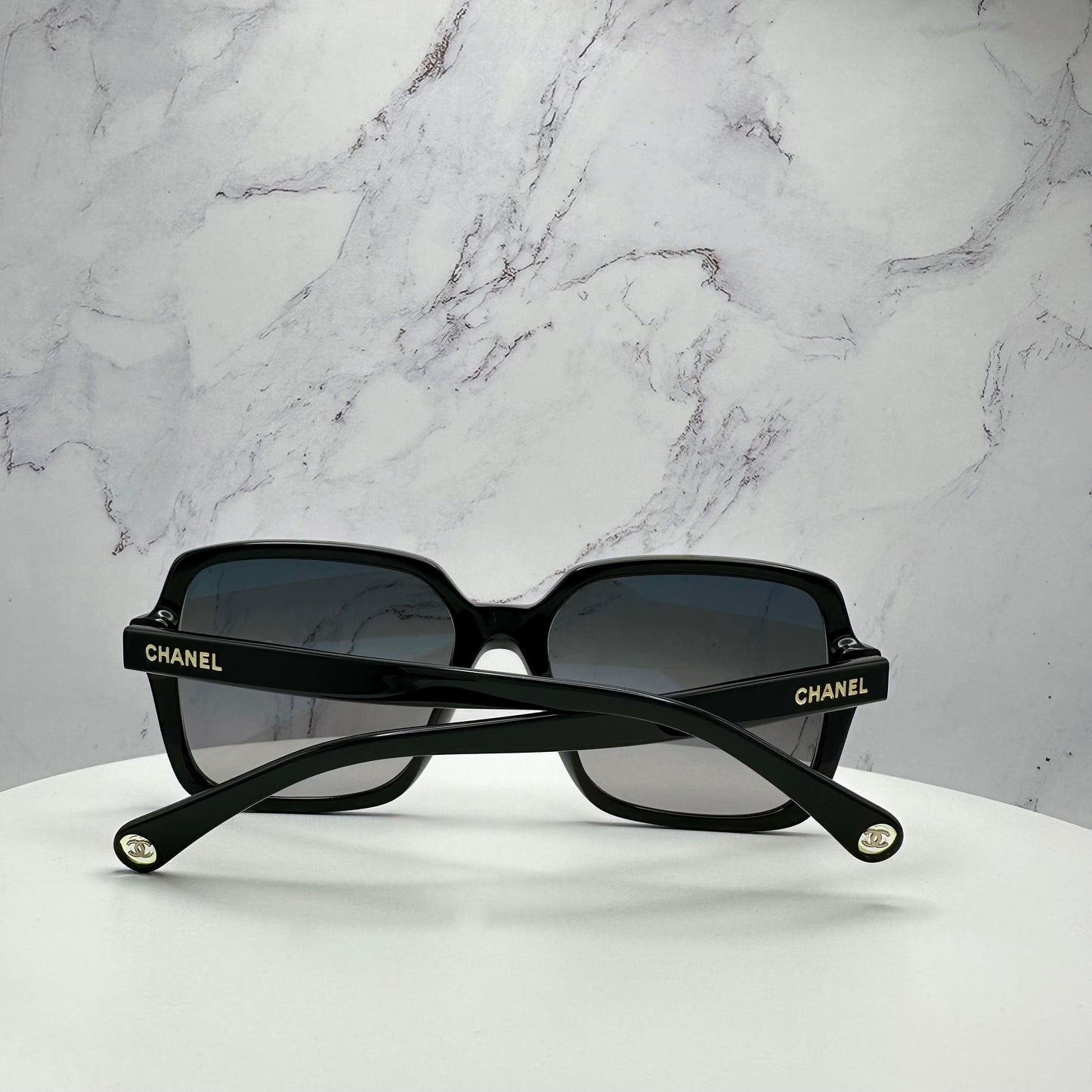 CHANEL Sunglasses Polarized Black Square CH5505