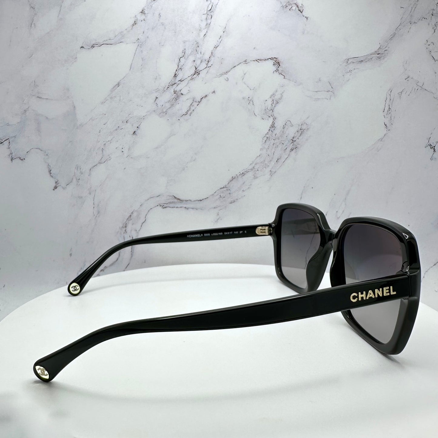 CHANEL Sunglasses Polarized Black Square CH5505