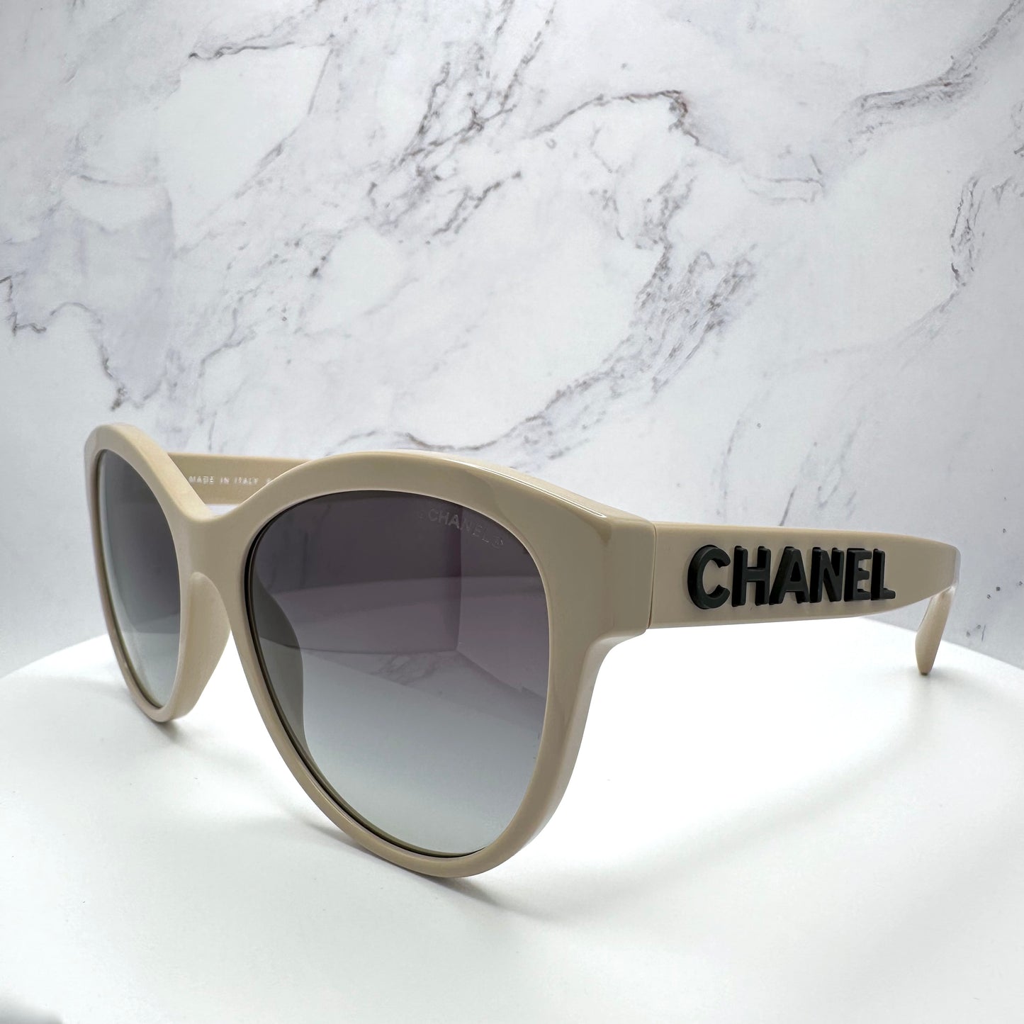 CHANEL Sunglasses CH5458 Beige Black