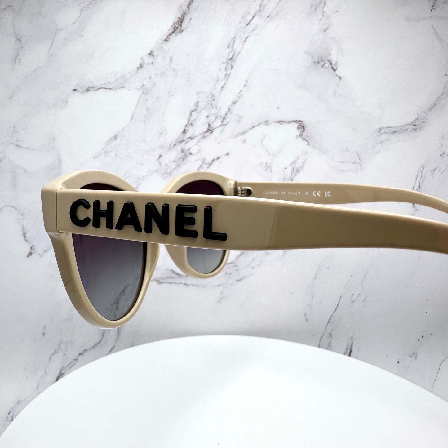 CHANEL Sunglasses CH5458 Beige Black