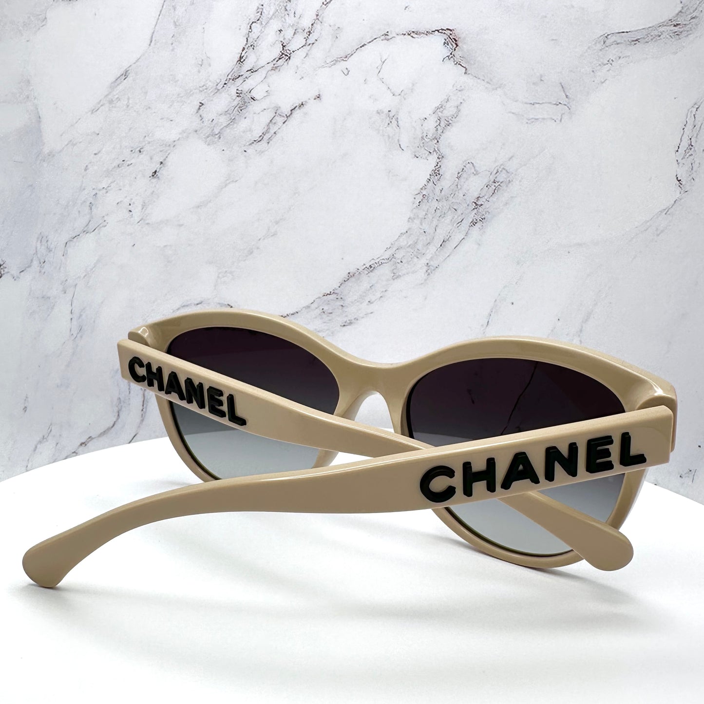 CHANEL Sunglasses CH5458 Beige Black