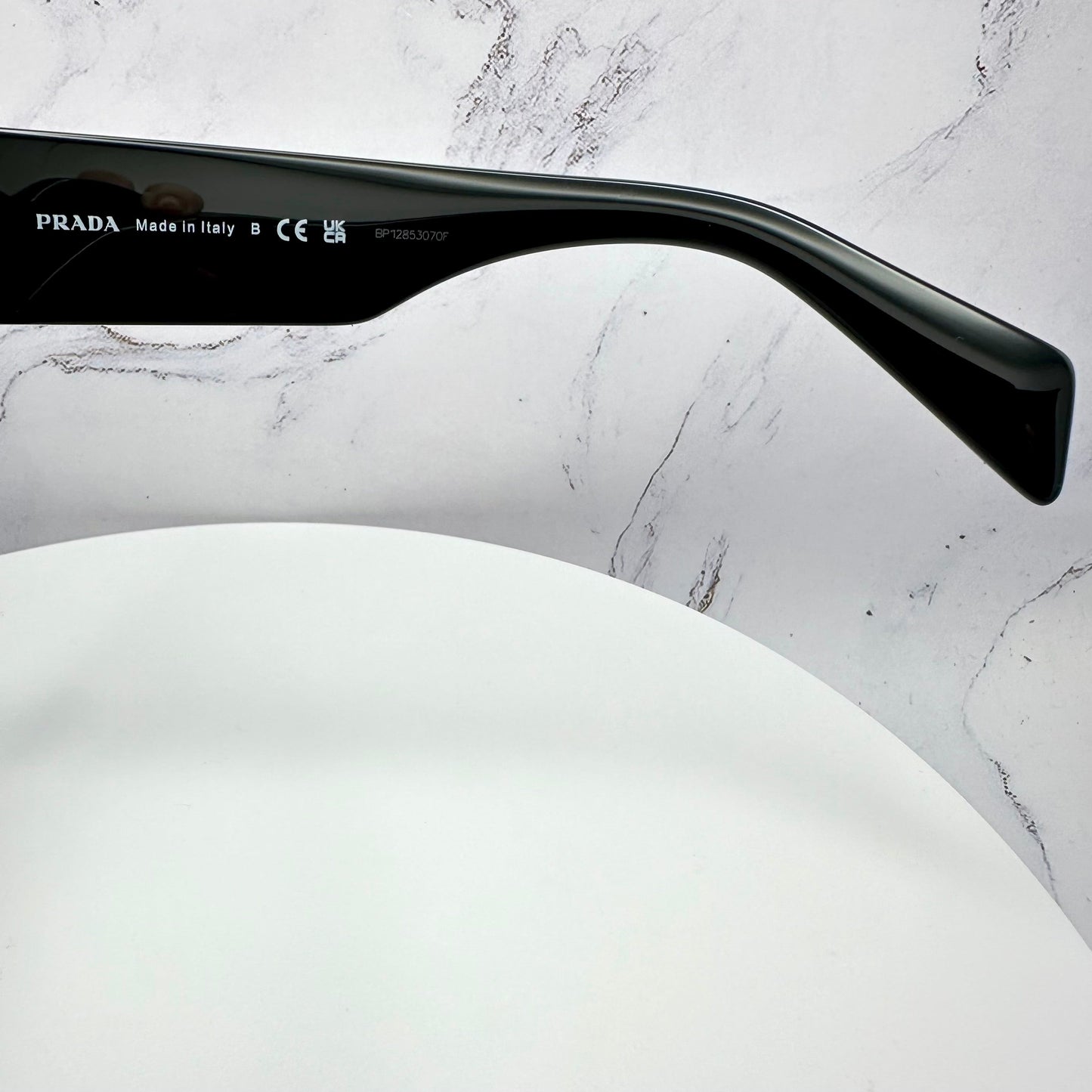 PRADA Sunglasses Black Silver Logo SPRA08