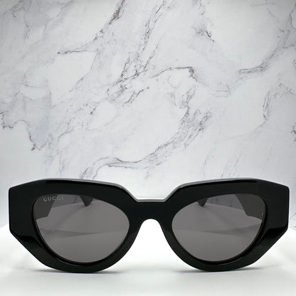Gucci GG1421S 001 Sunglasses Black Cat Eye 