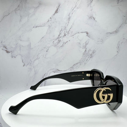 Gucci GG1421S 001 Sunglasses Black Cat Eye 