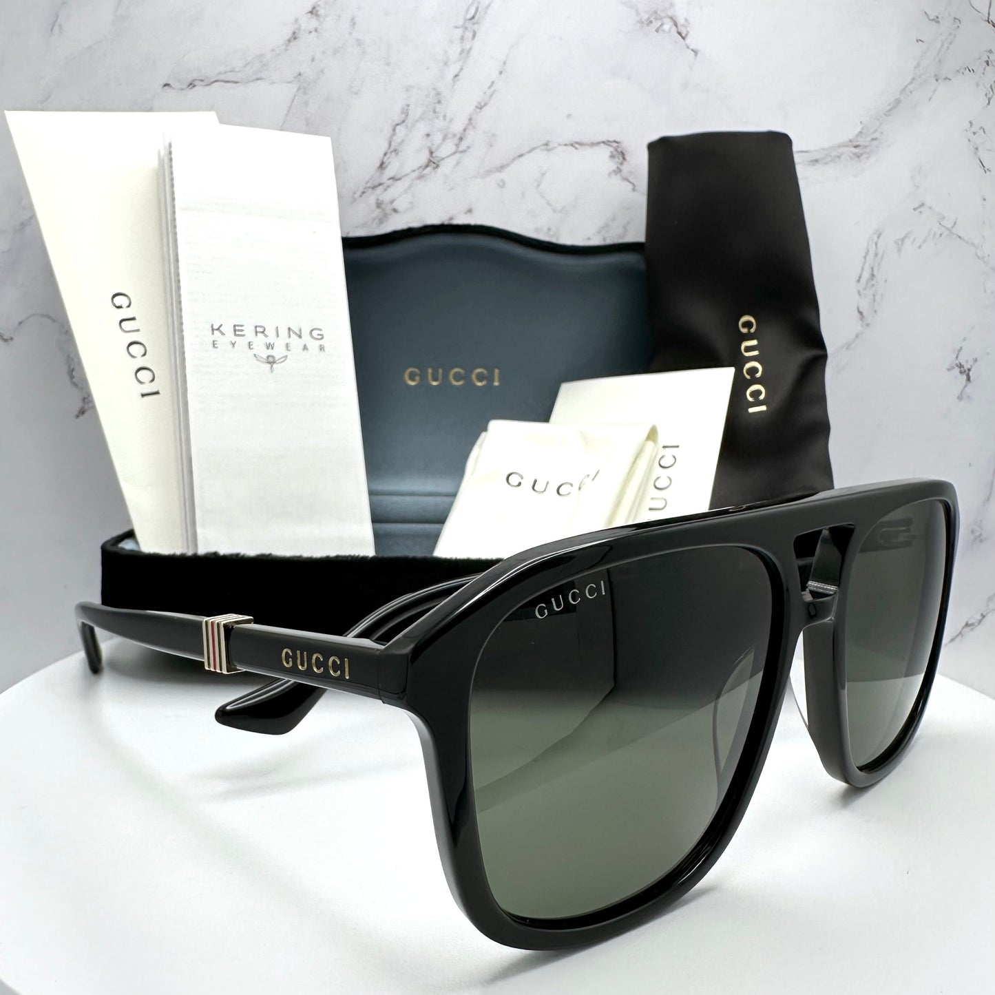 Gucci Sunglasses GG1494S 001 Black Pilot