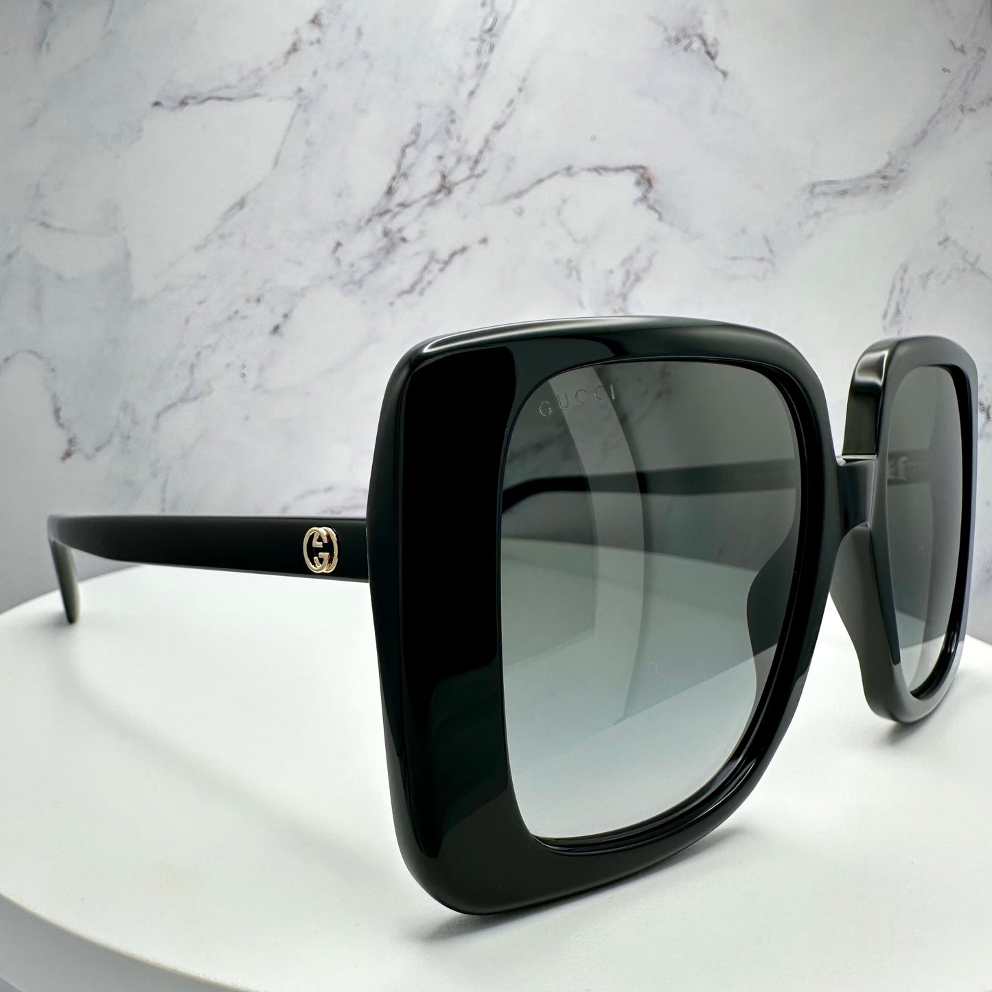 Gucci Black Gold Sunglasses GG Logo GG1314S 001