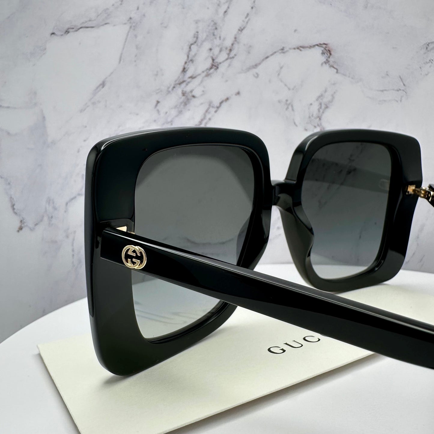 Gucci Black Gold Sunglasses GG Logo GG1314S 001