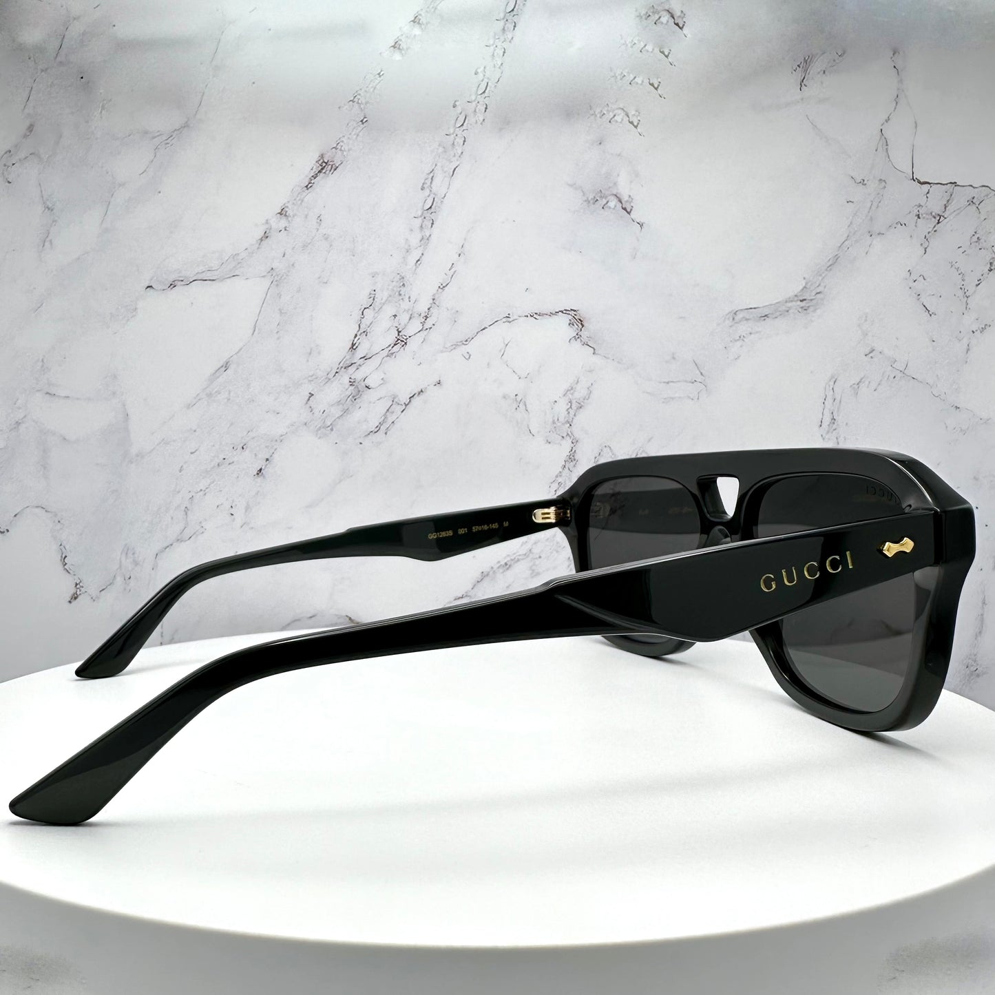 Gucci Black Pilot Aviator Sunglasses GG1263S 001