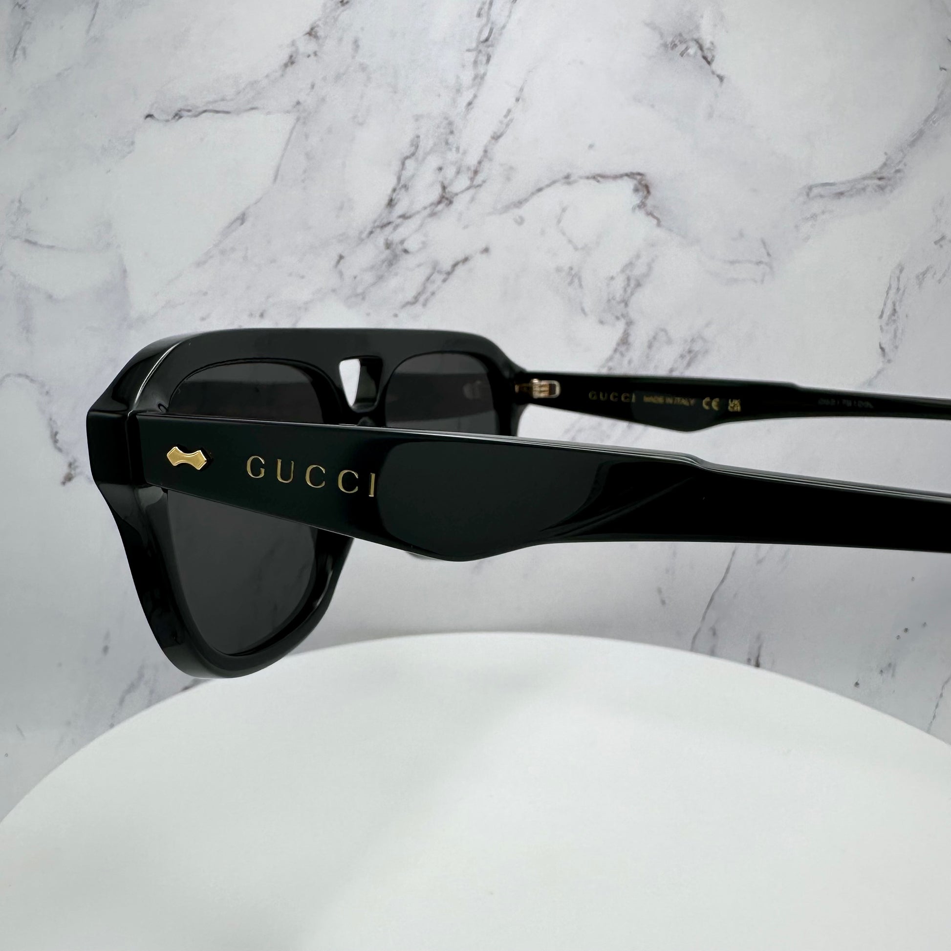 Gucci Black Pilot Aviator Sunglasses GG1263S 001