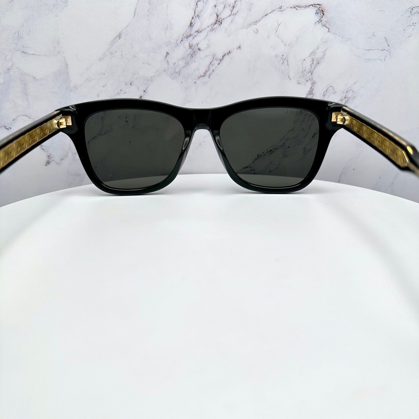 Gucci Rivetto Sunglasses GG0910S 001 Black Square