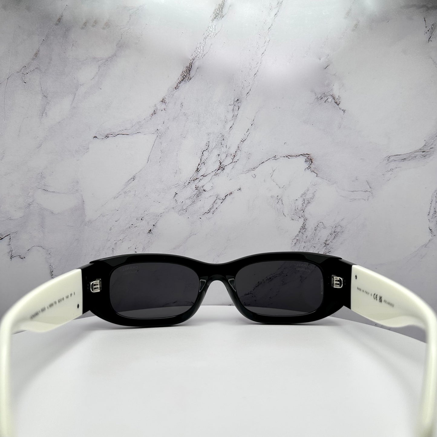 Chanel Sunglasses CC Logo CH5525 Black & White Polarized