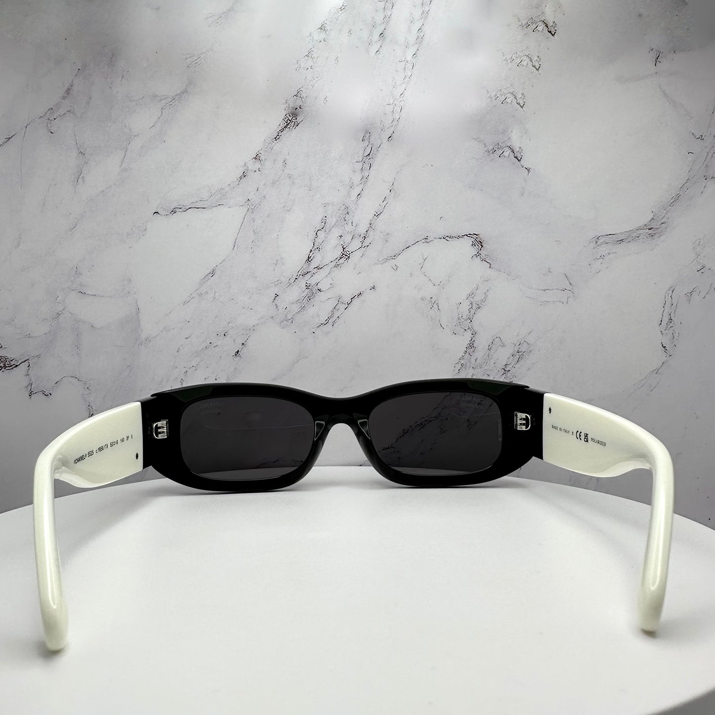 Chanel Sunglasses CC Logo CH5525 Black & White Polarized