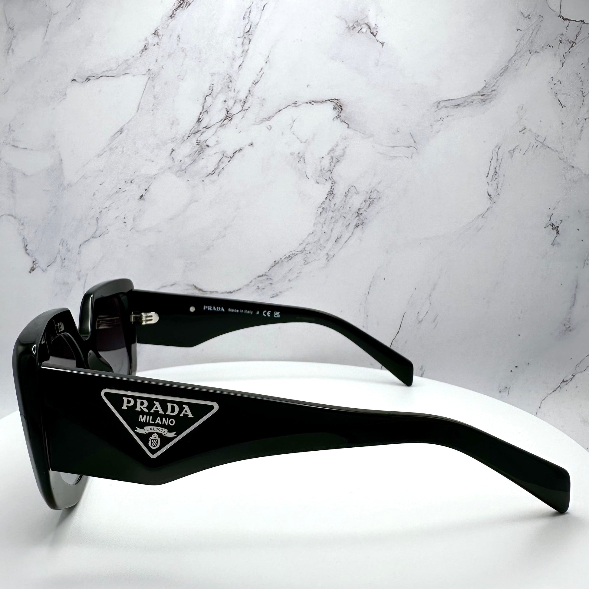 Prada Sunglasses New Black PR 14ZS Triangle Logo