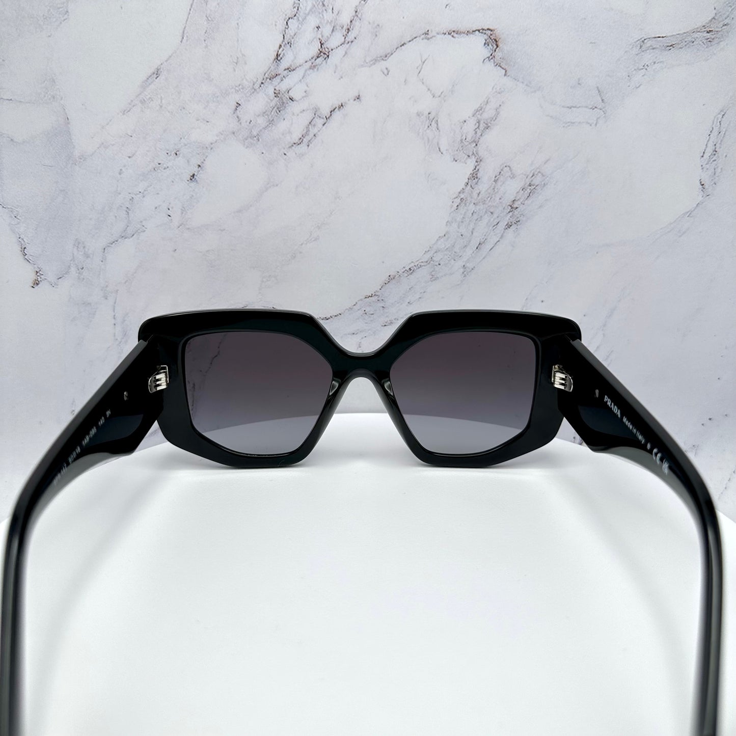 Prada Sunglasses New Black PR 14ZS Triangle Logo