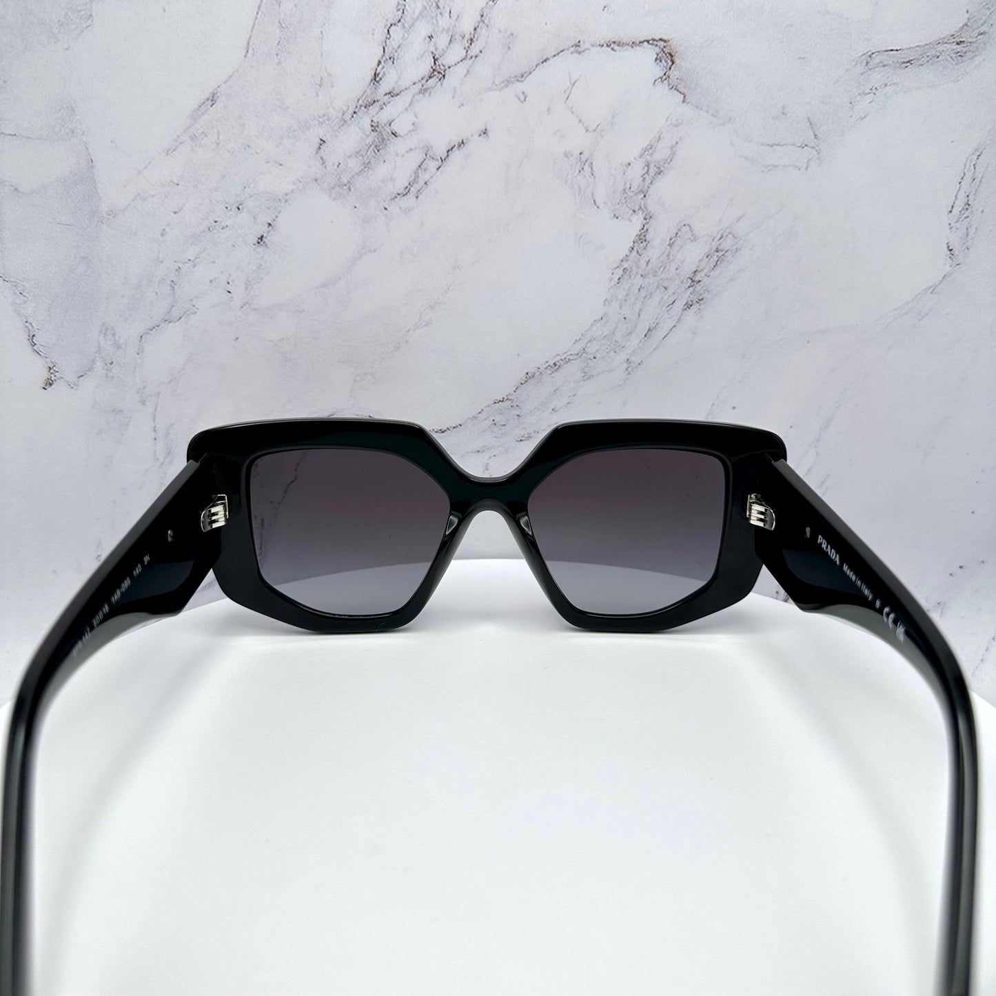 Prada Sunglasses New Black PR 14ZS Triangle Logo