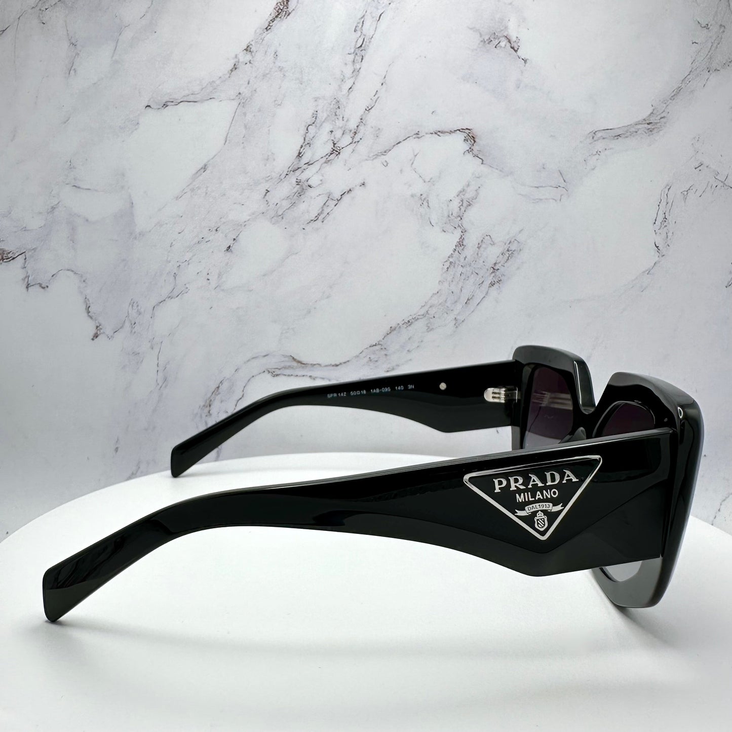 Prada Sunglasses New Black PR 14ZS Triangle Logo