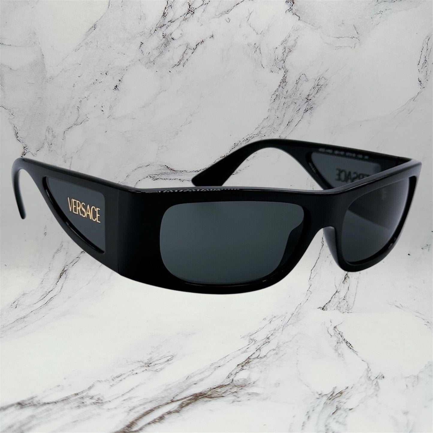 VERSACE Black Gold Sunglasses VE4481 Gb1/87