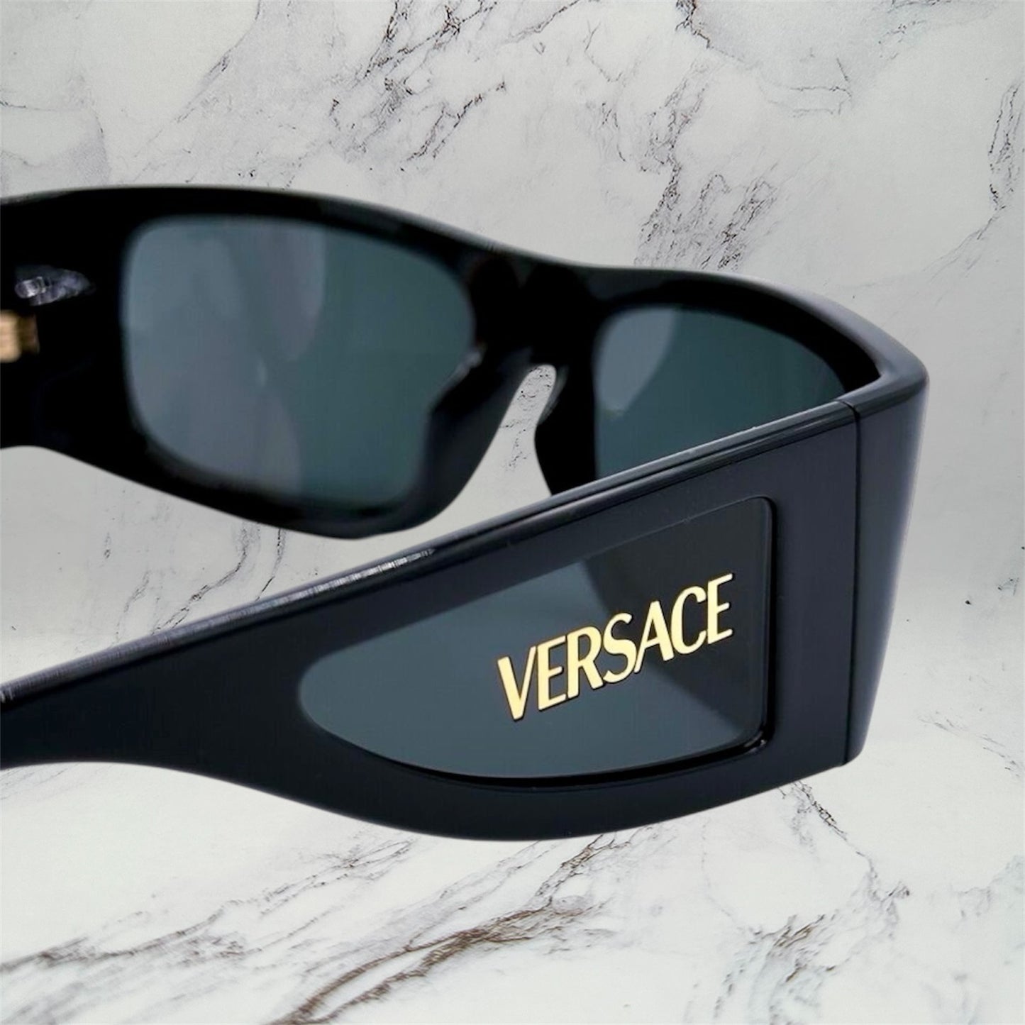 VERSACE Black Gold Sunglasses VE4481 Gb1/87